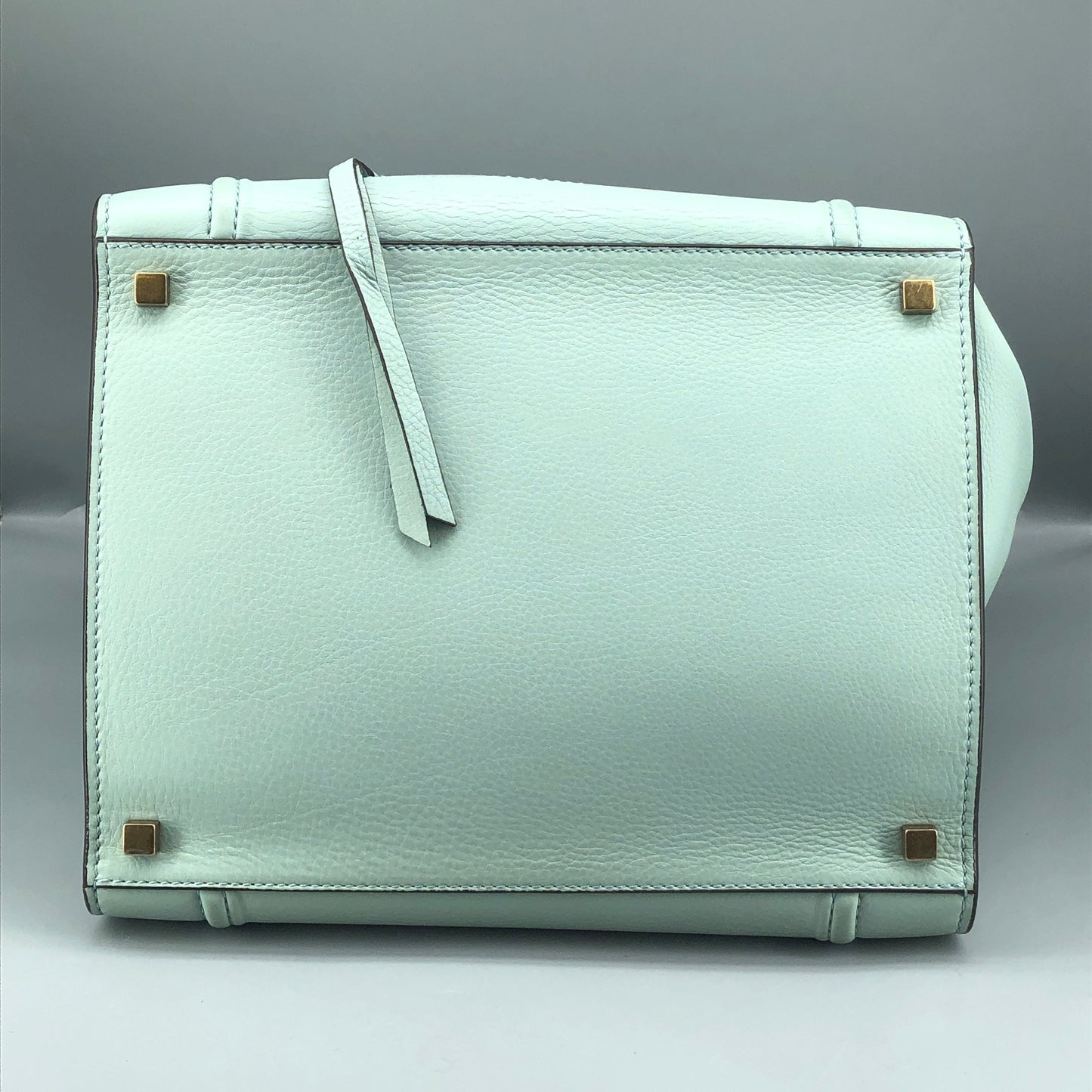 Celine Tiffany Blue Smooth Leather Luggage Handbag