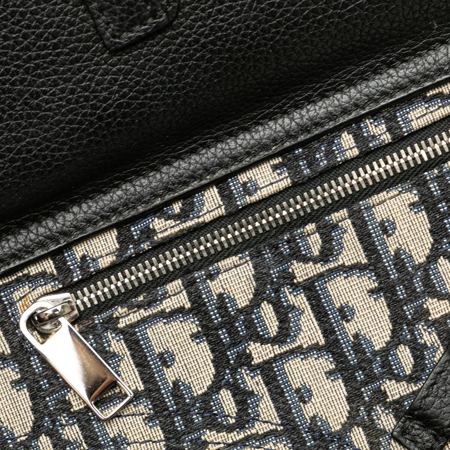 Blue Dior Oblique Canvas Saddle Messenger Bag