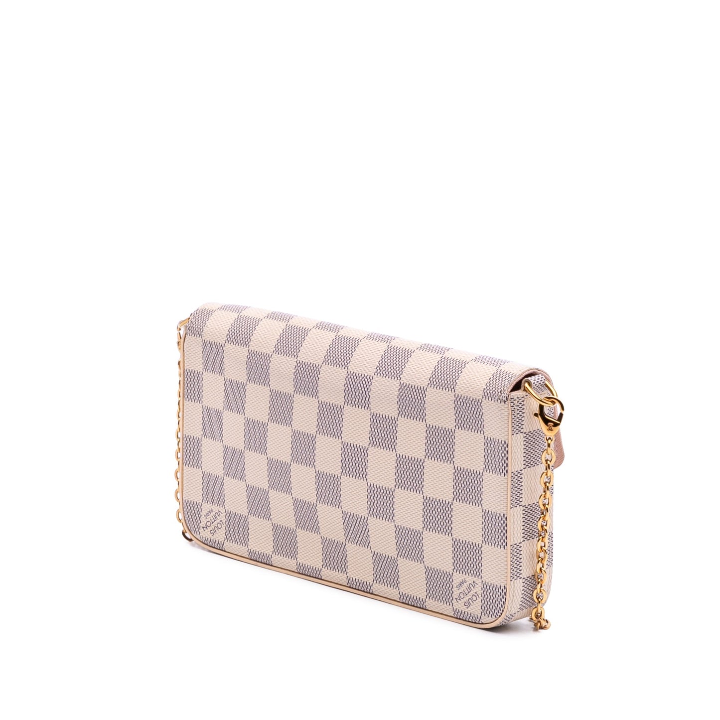 White Louis Vuitton Damier Azur Pochette Felicie Crossbody Bag