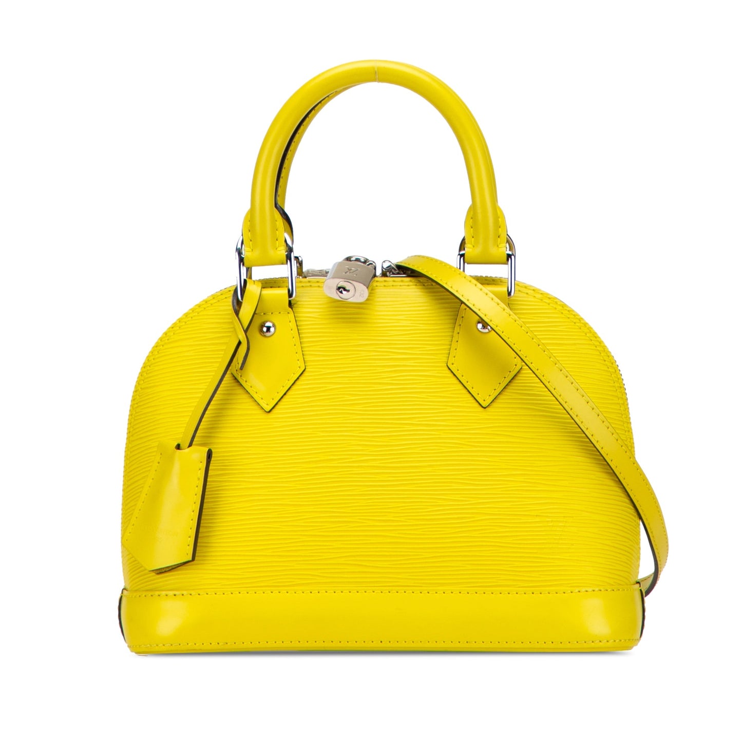 Yellow Louis Vuitton Epi Alma BB Satchel