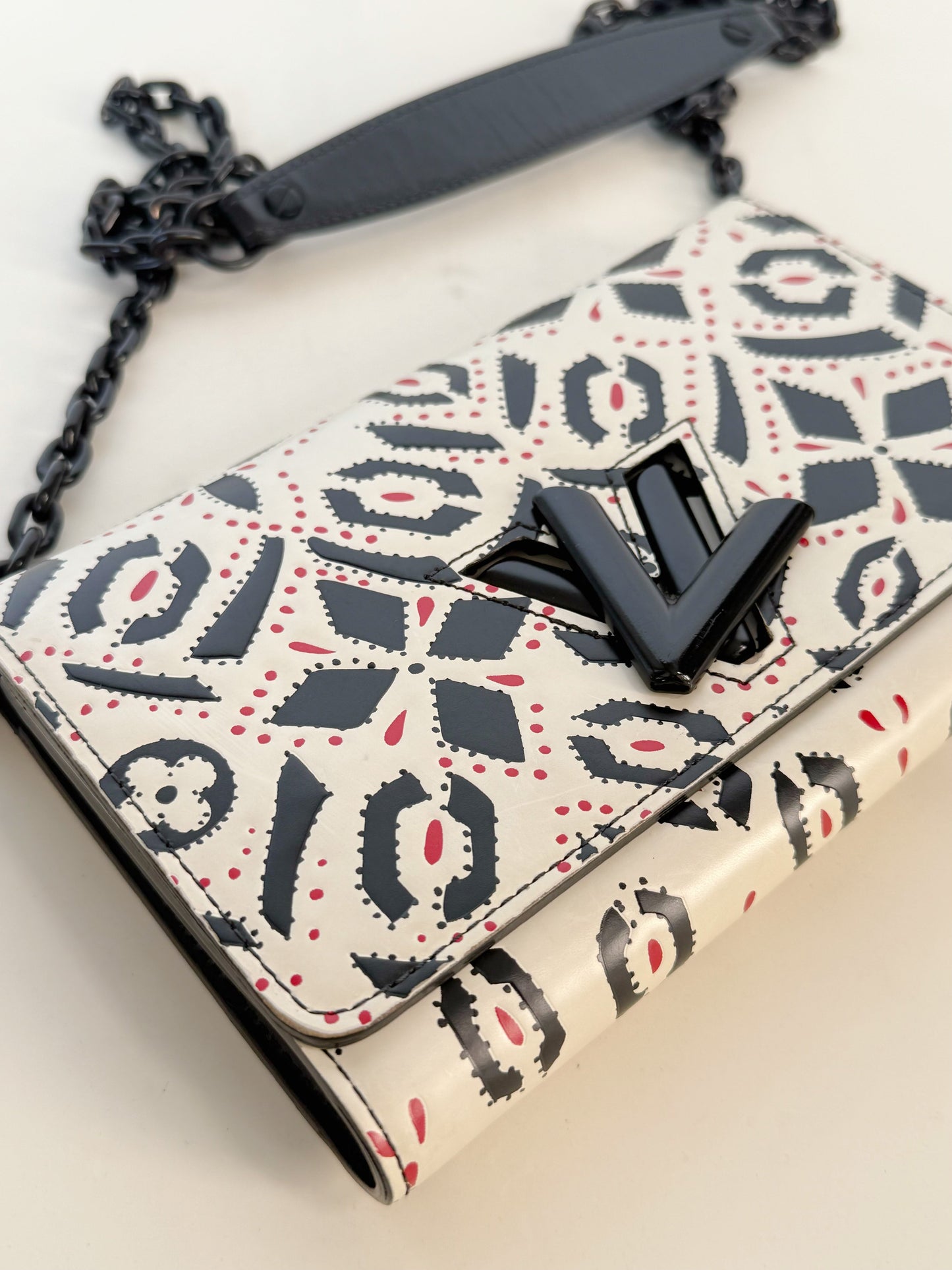 Louis Vuitton Leather Twist Wallet on Chain