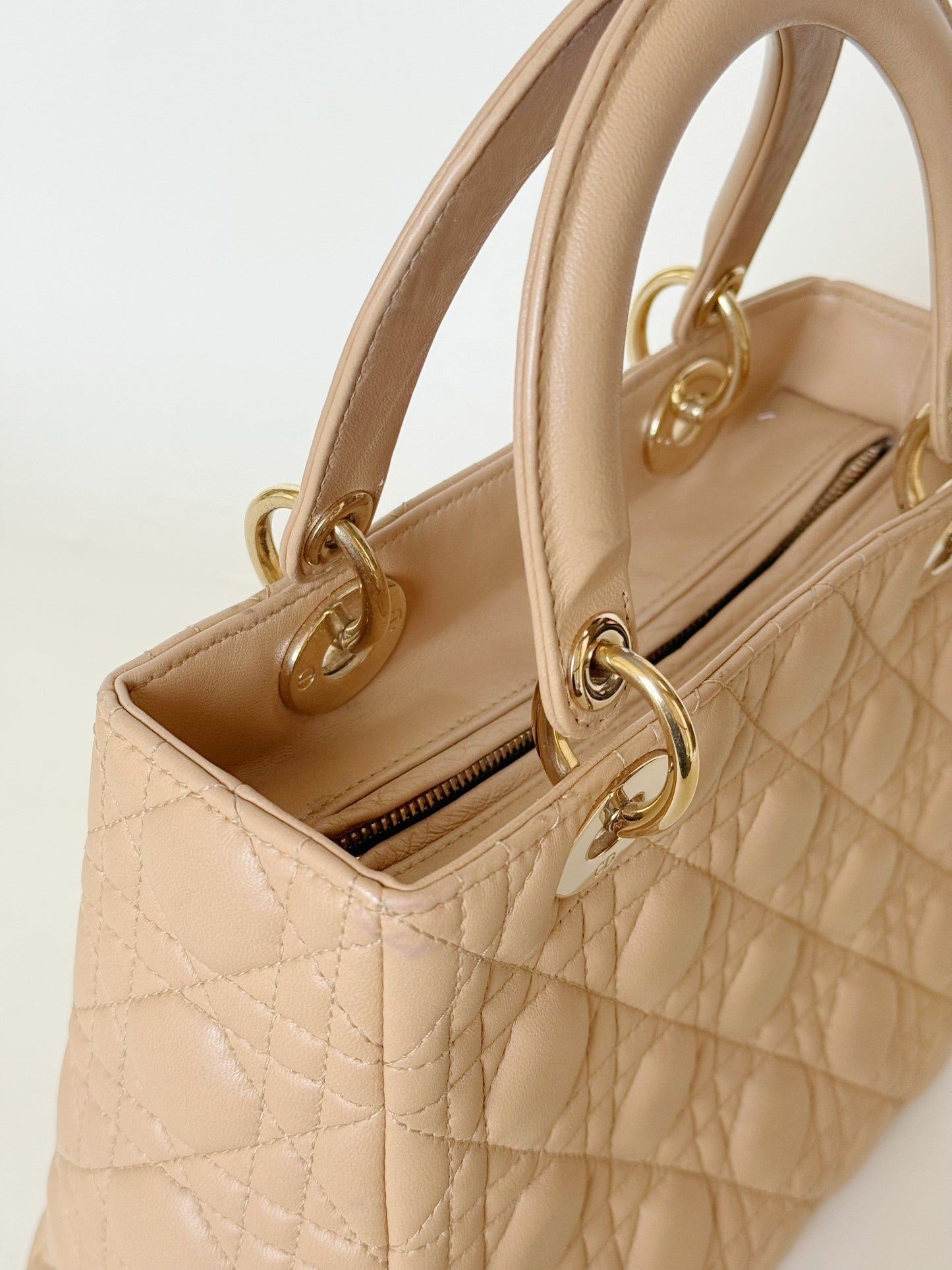 Christian Dior Lambskin Cannage Lady Dior