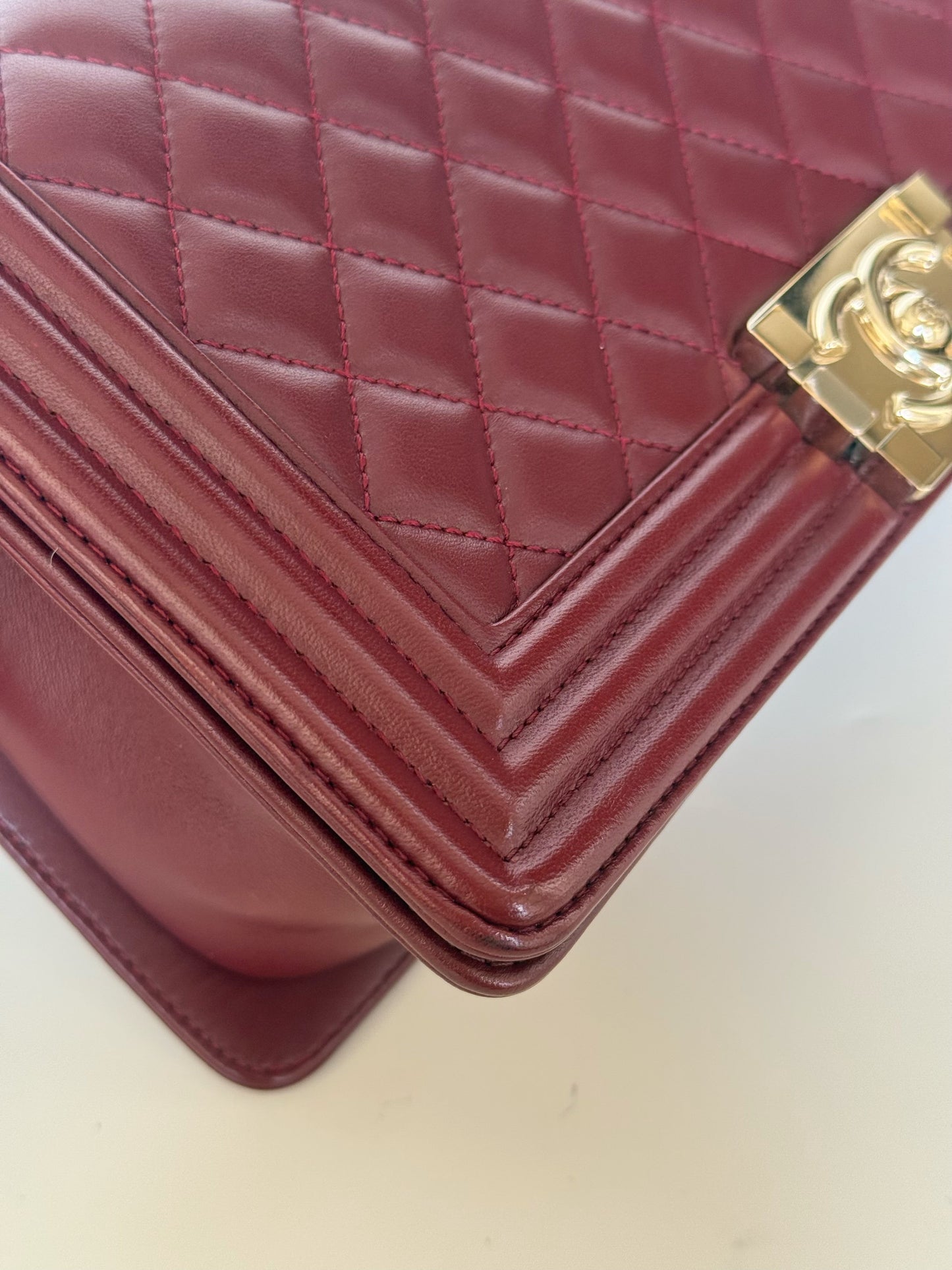 Chanel Lambskin Quilted Medium Boy Flap