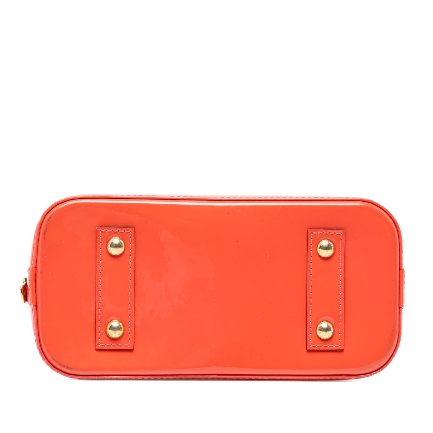 Orange Louis Vuitton Monogram Vernis Alma BB Satchel