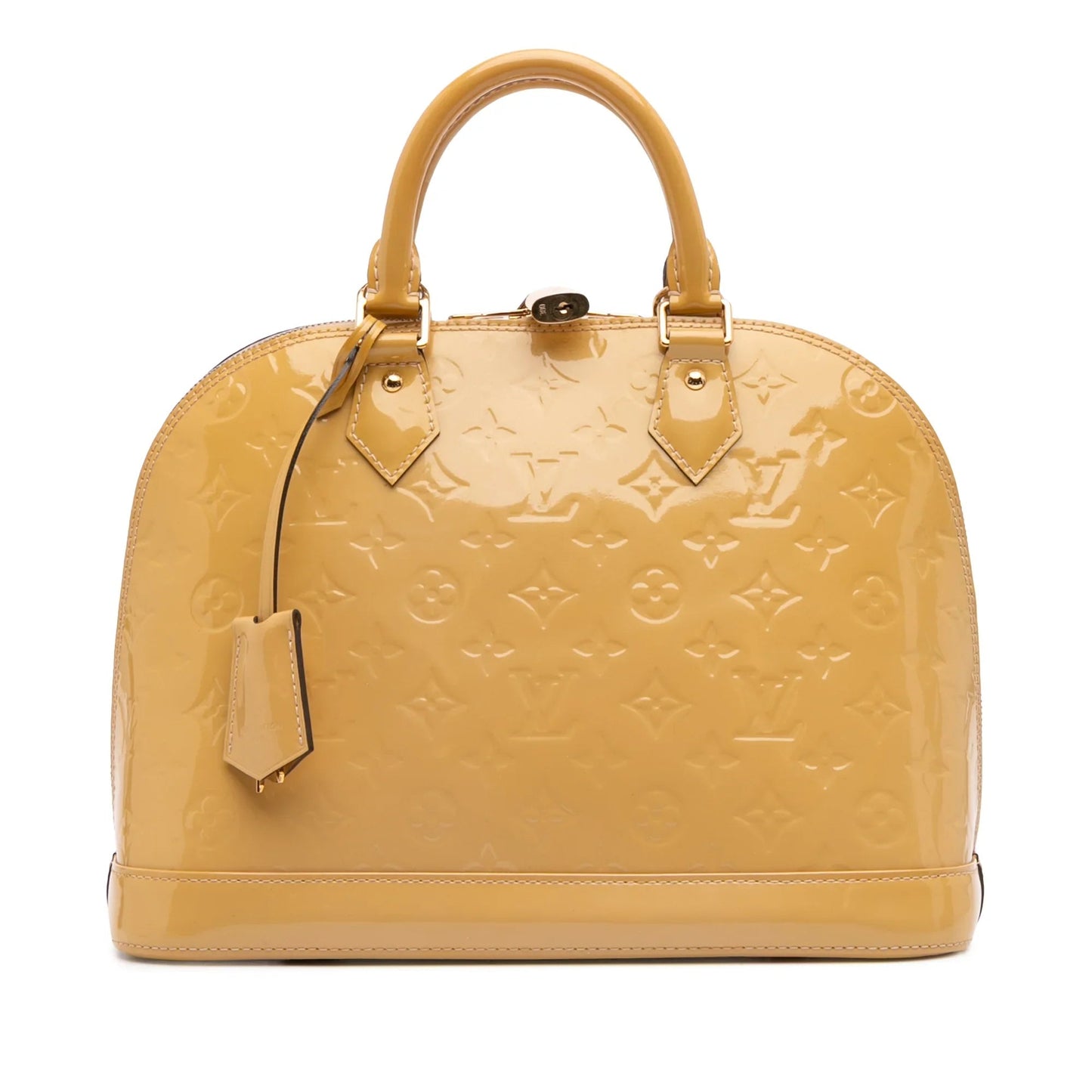 Tan Louis Vuitton Monogram Vernis Alma PM Handbag