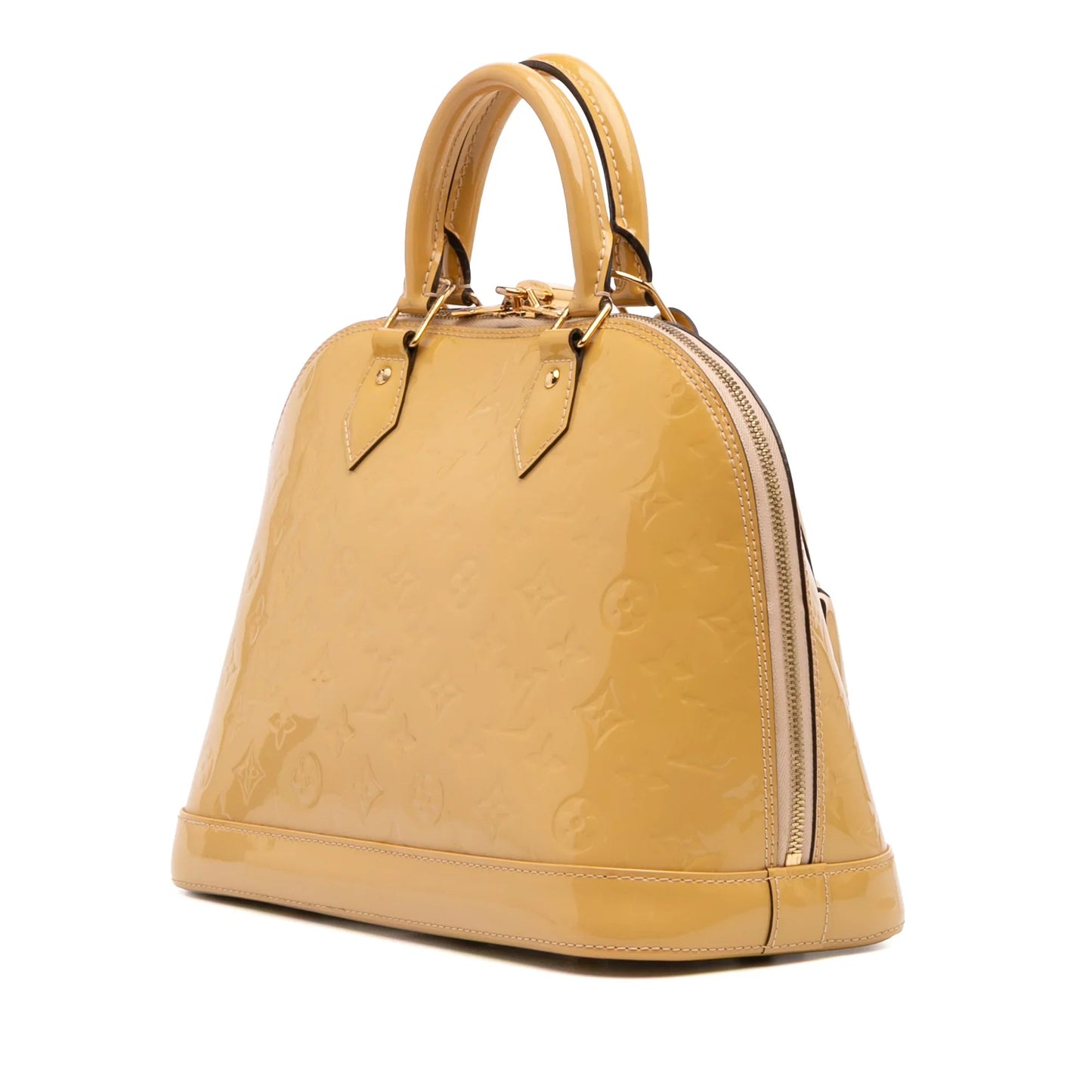 Tan Louis Vuitton Monogram Vernis Alma PM Handbag