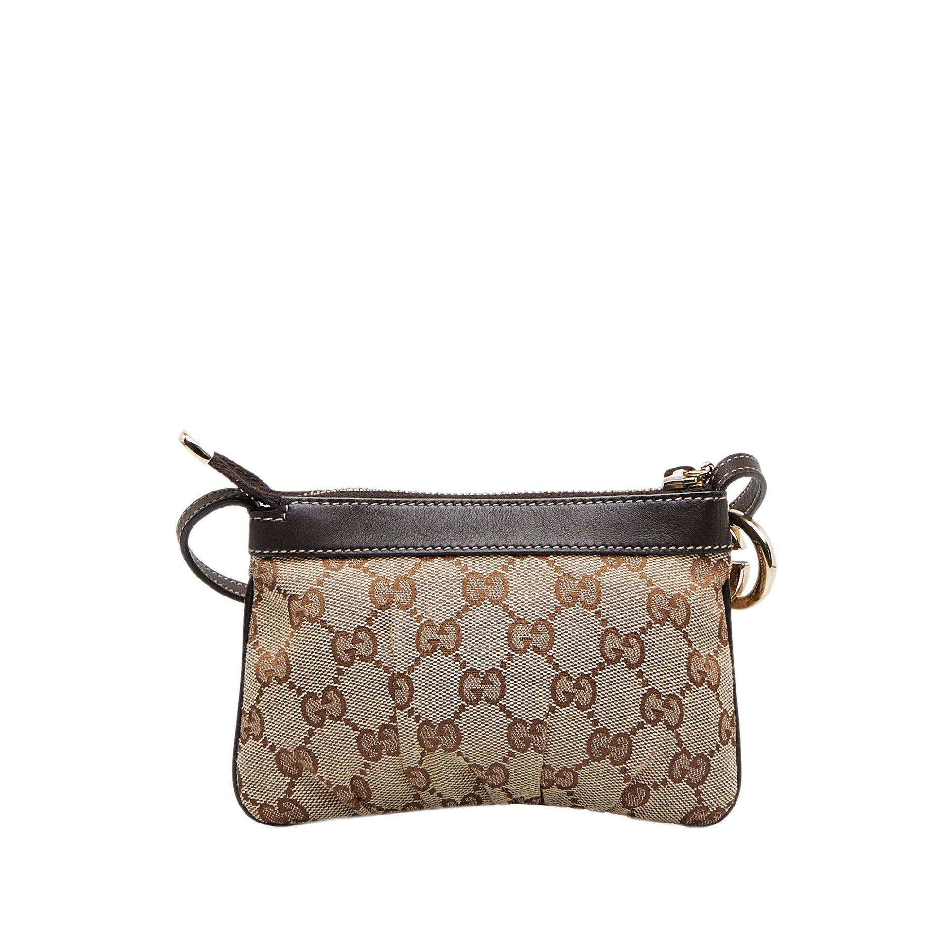 Gucci Brown Leather Canvas Crossbody Style 4