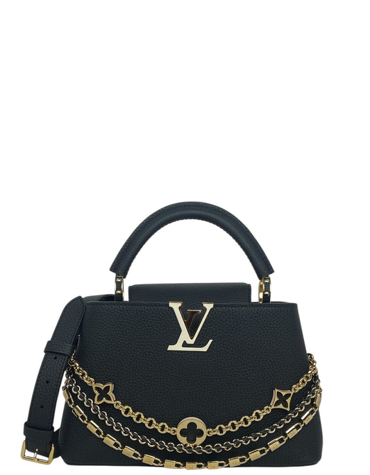 Louis Vuitton Black Chain Capucines BB
