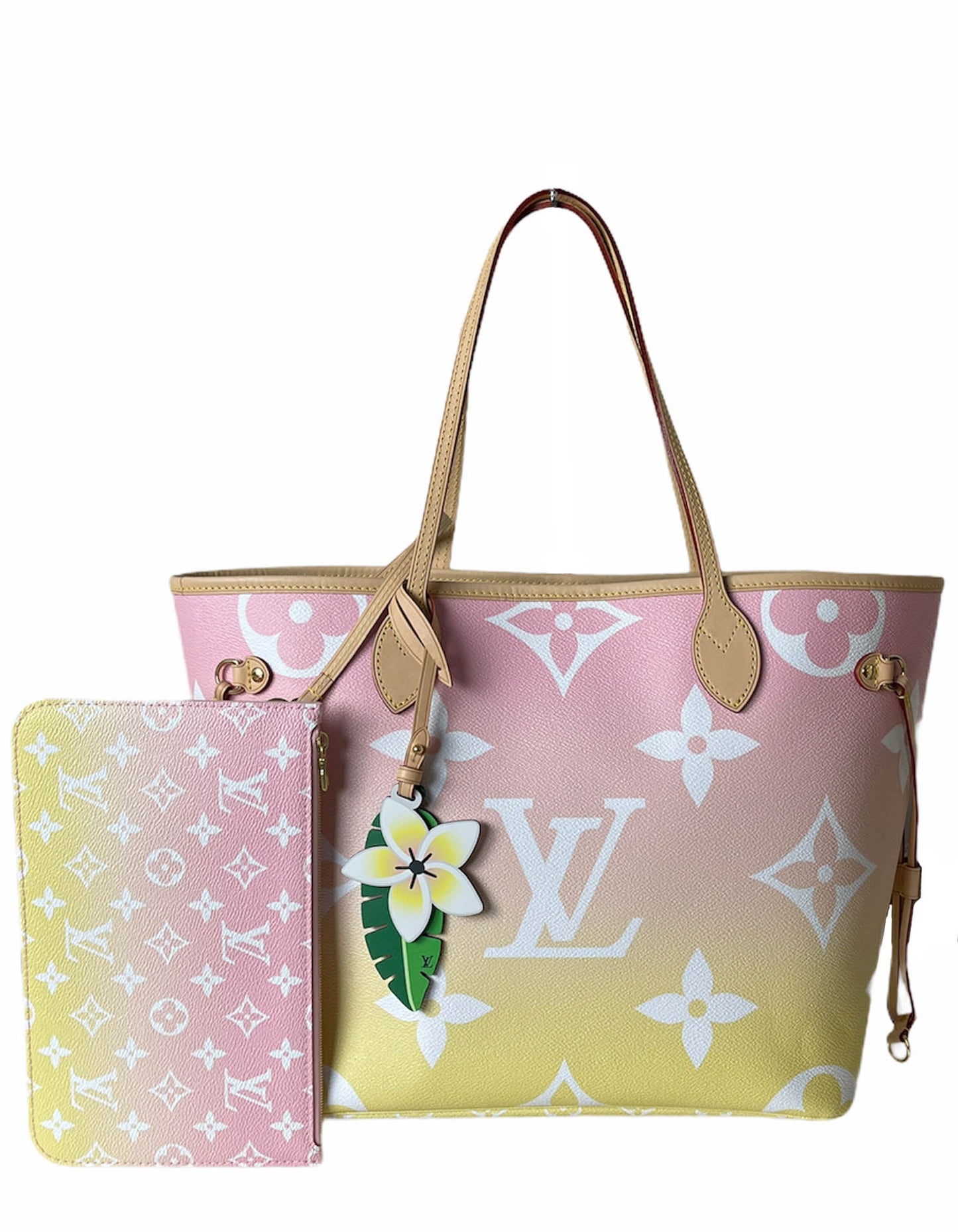 Louis Vuitton Light Pink Monogram Giant By The Pool Neverfull MM Tote Bag