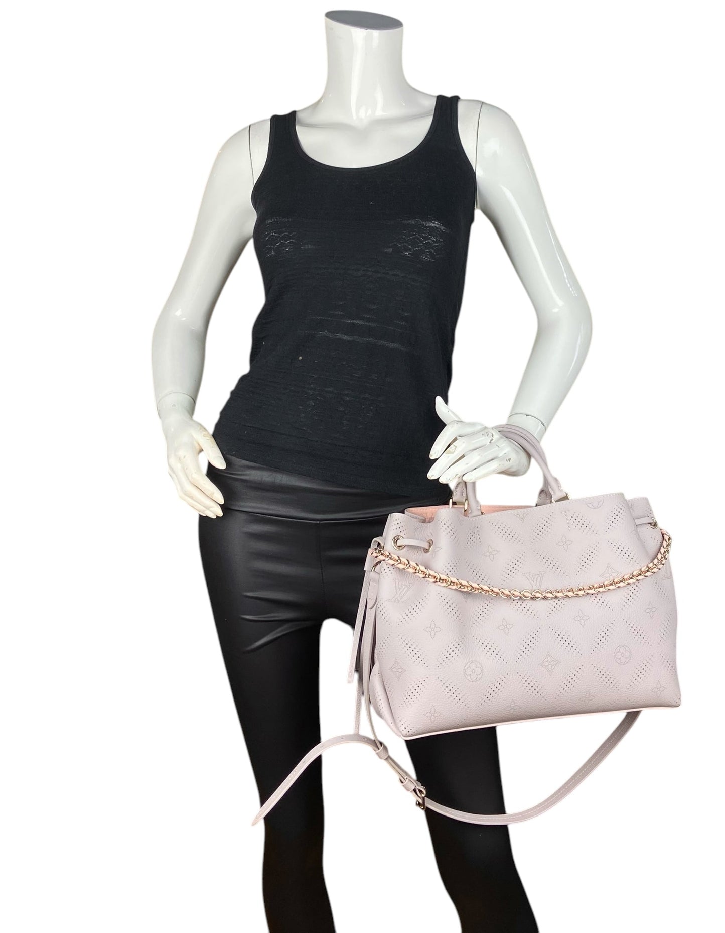 Louis Vuitton Pink/Gray Monogram Mahina Bloom Bella Tote
