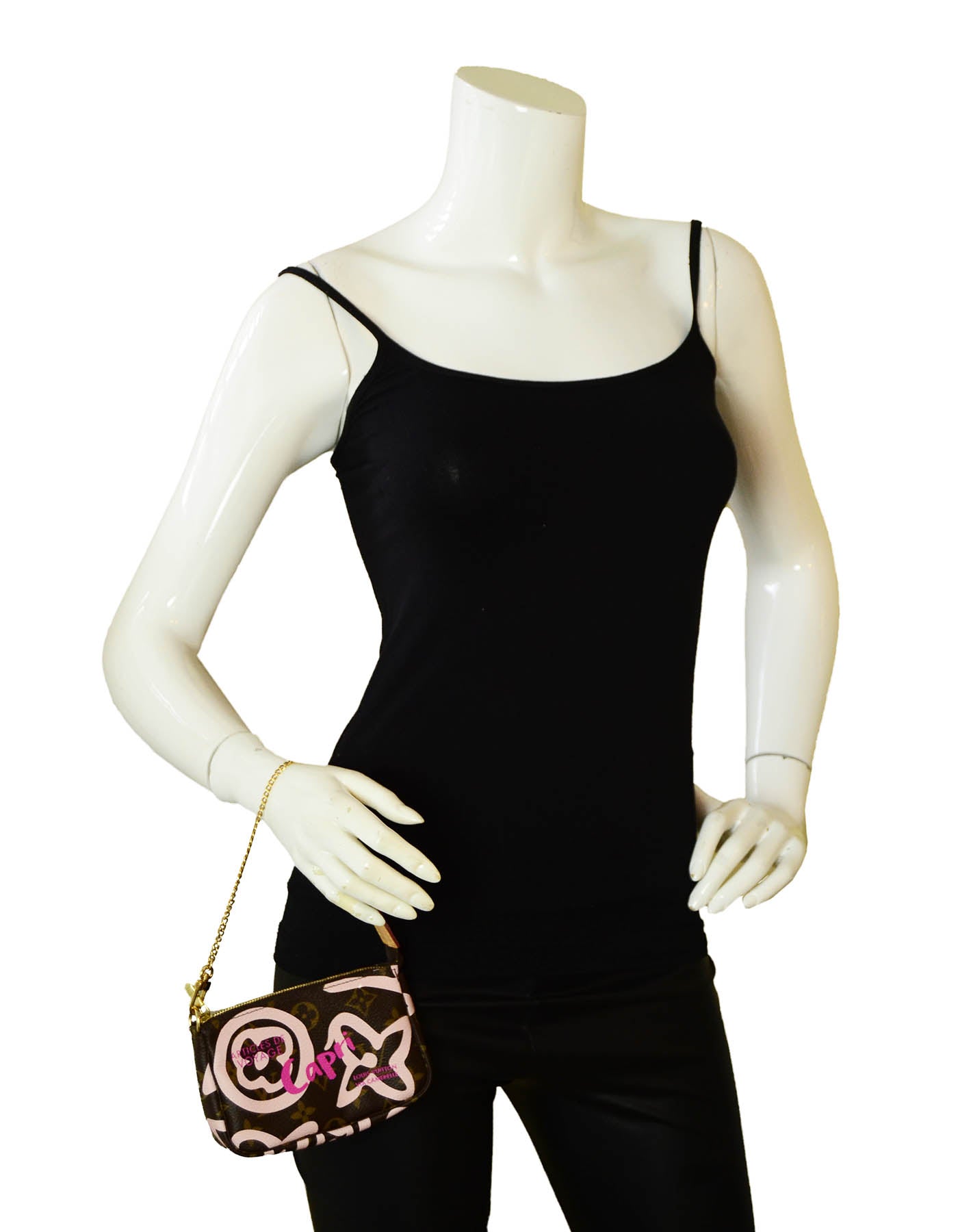 Louis Vuitton Rose Ballerine Tahitienne Cities Capri Mini Pochette Bag