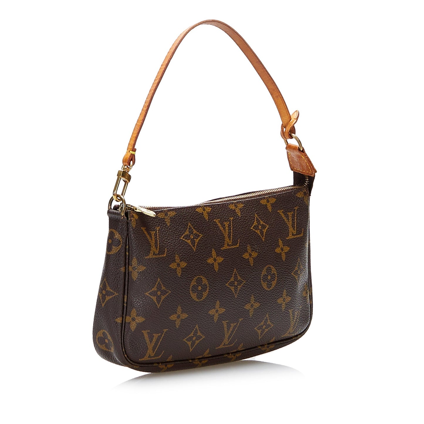 LOUIS VUITTON Monogram Pochette Accessoires Brown Clutch
