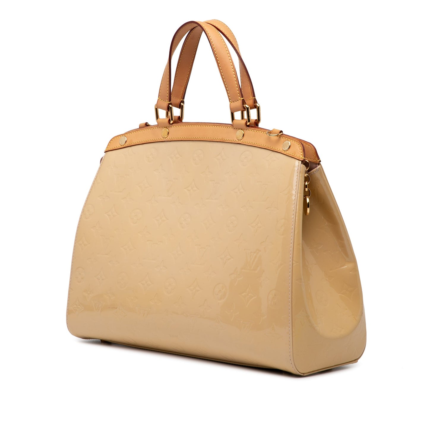 Brown Louis Vuitton Monogram Vernis Brea GM Satchel