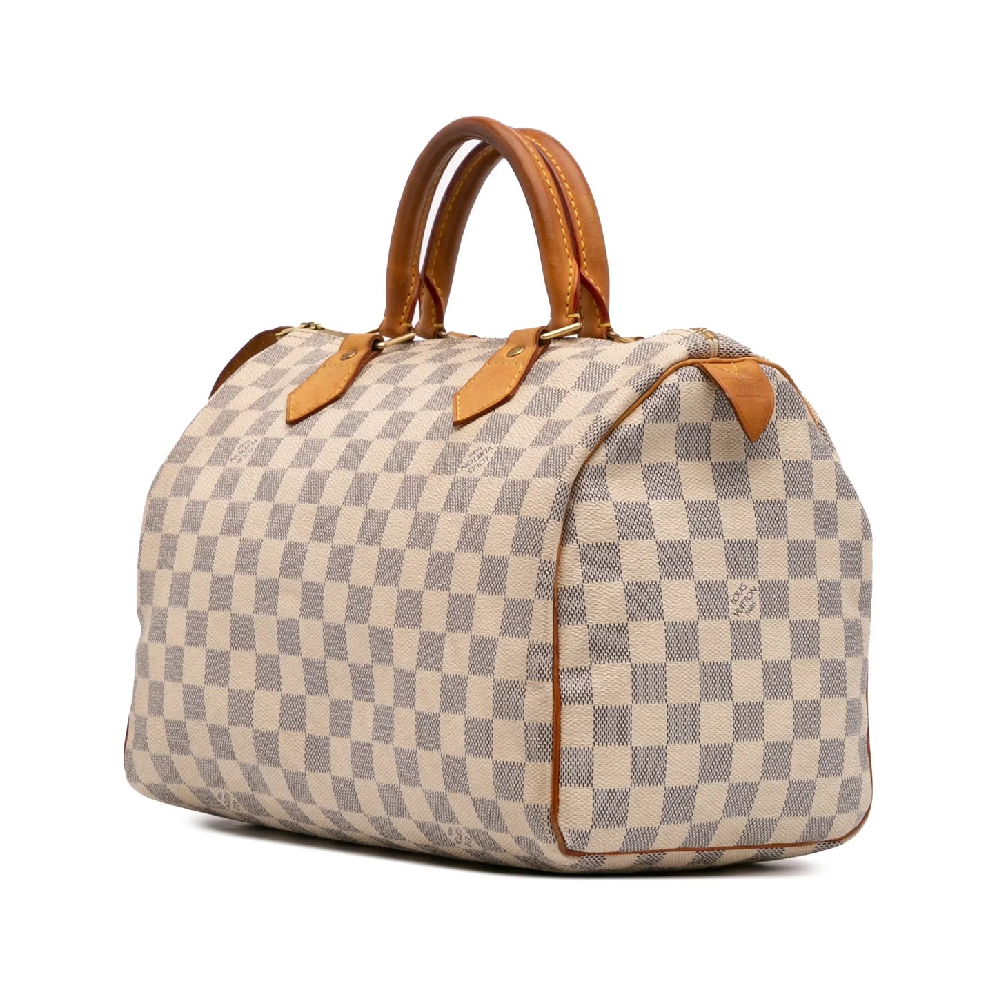 White Louis Vuitton Damier Azur Speedy 30 Boston Bag