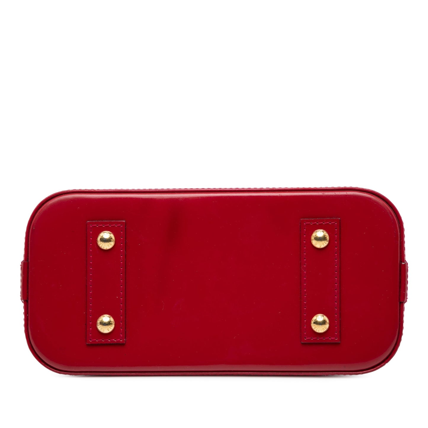 Red Louis Vuitton Monogram Vernis Alma BB Satchel