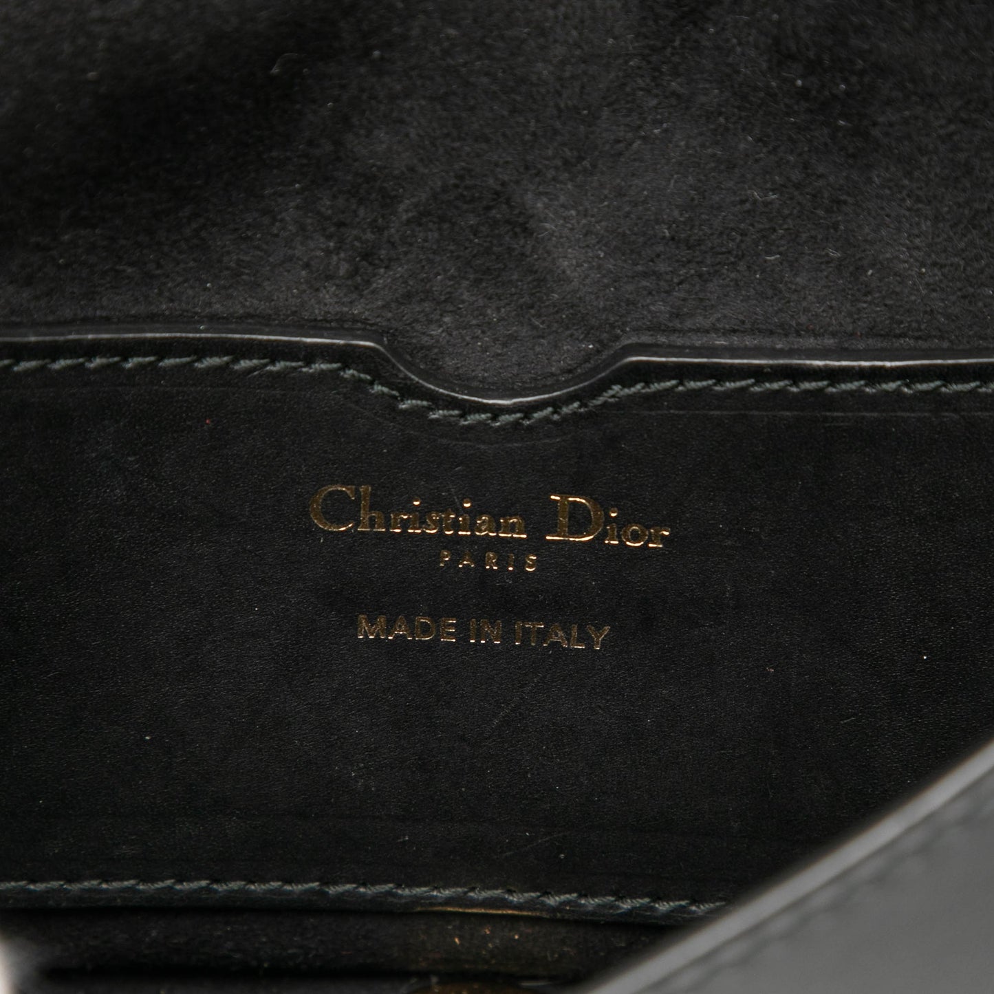 Black Dior Mini Leather D Bee Saddle Bag