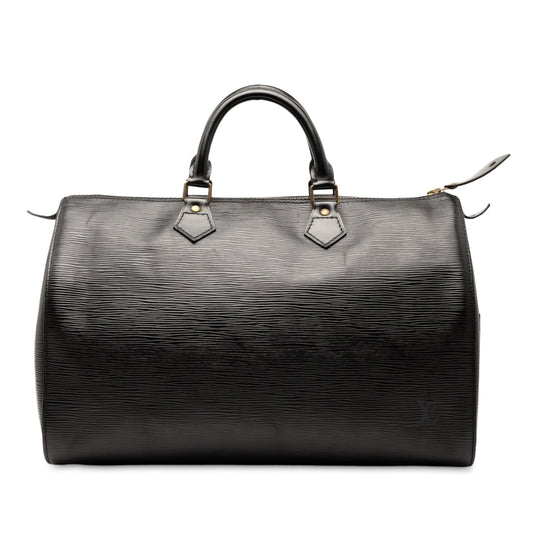 Black Louis Vuitton Epi Speedy 35 Boston Bag