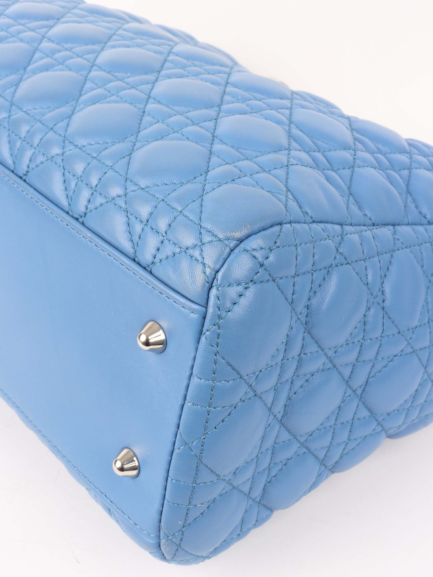 Dior Large Blue Cannage Soft Shopping Tote