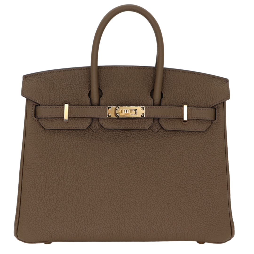 Hermes25cm Birkin Verso Toundra/ Blanc Togo Leather Gold Hardware