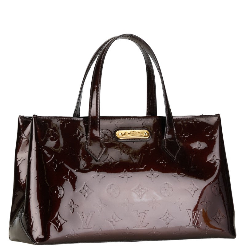 Louis Vuitton Monogram Vernis Wilshere PM Handbag M91644 Rouge Forest Wine Red Patent Louis Vuitton