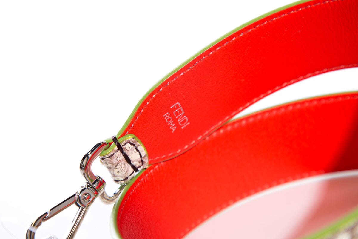 Fendi Red & Snake Skin Strap
