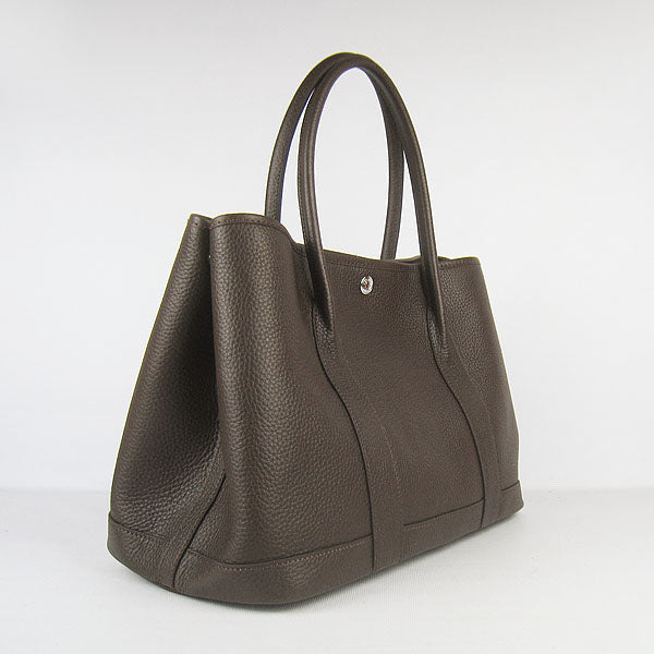 Luxury Hermes garden party handbag H2808 dark coffee