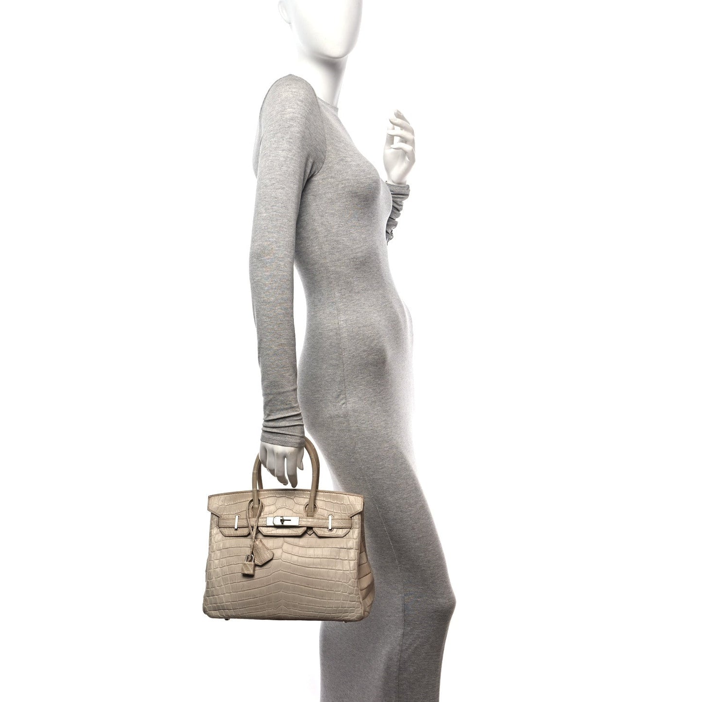 Hermes Matte Niloticus Crocodile Birkin 30 Parchemin