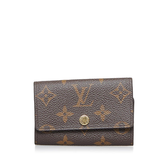 Louis Vuitton Monogram M60701 Keycase PVC/Leather Brown Fushai Fushai