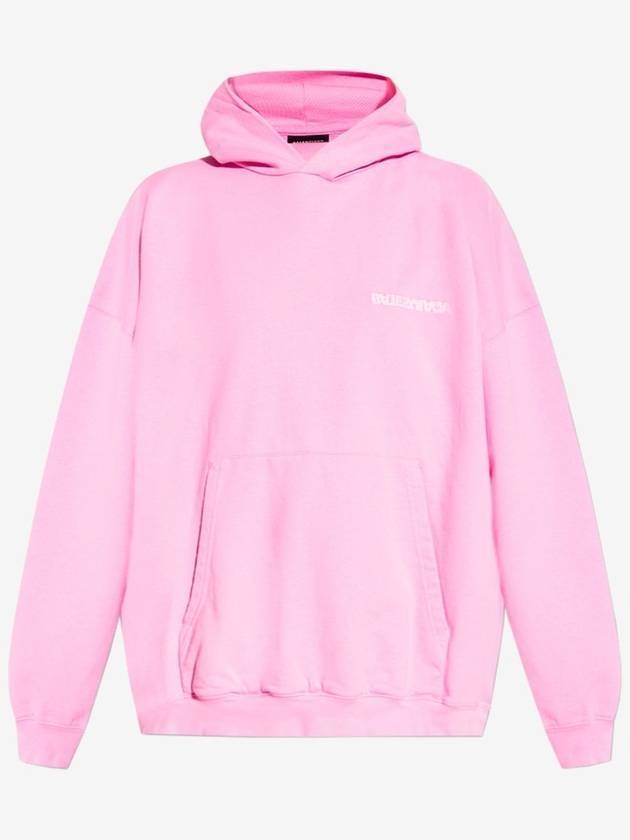 Luxury Balenciaga Trending 2026 Logo Print Hoodie Pink