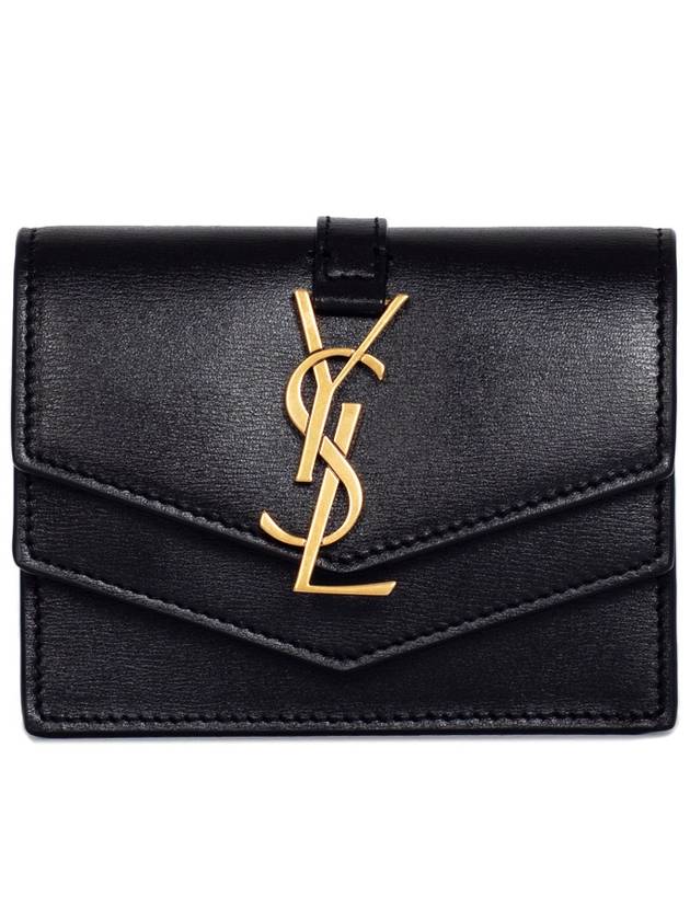 Luxury Saint Laurent Trending 2025 Monogram Sulpice Half Wallet Black