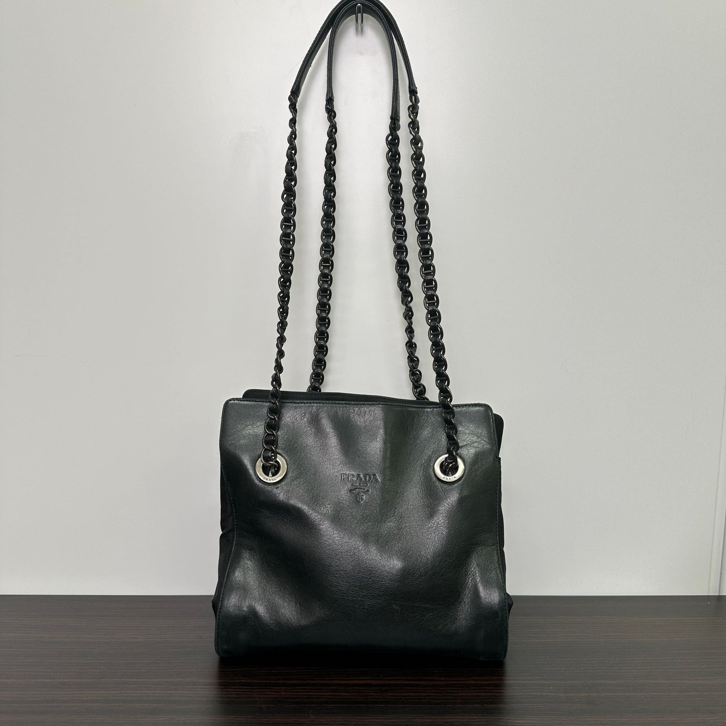 Prada Monochrome Bag Shoulder Dark LB121283