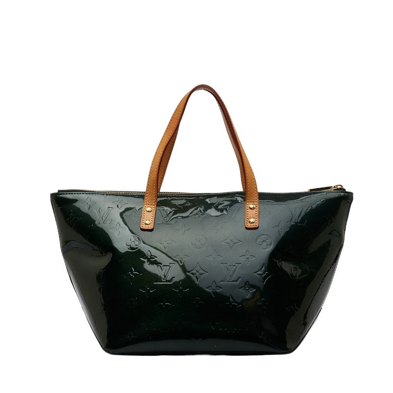 Louis Vuitton Monogram Verney Belvue PM Handbag M93671 Blue New Green Patent Leather Louis Vuitton