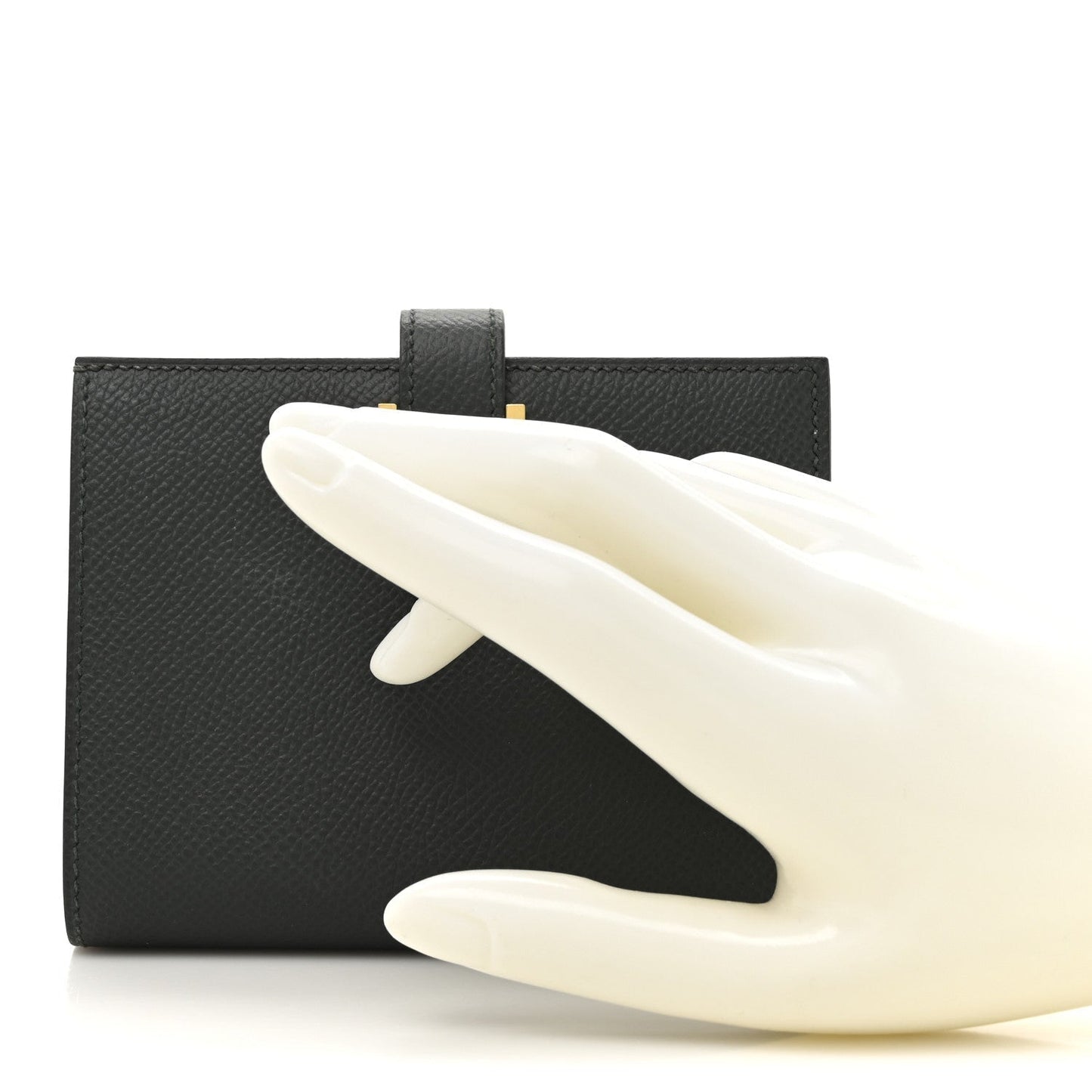 Hermes Epsom Bearn Compact Wallet Vert Mangrove