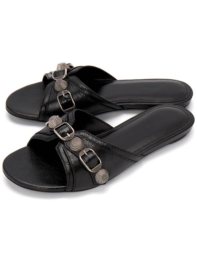 Luxury Balenciaga Trending 2026 Cagole Flat Slipper Black