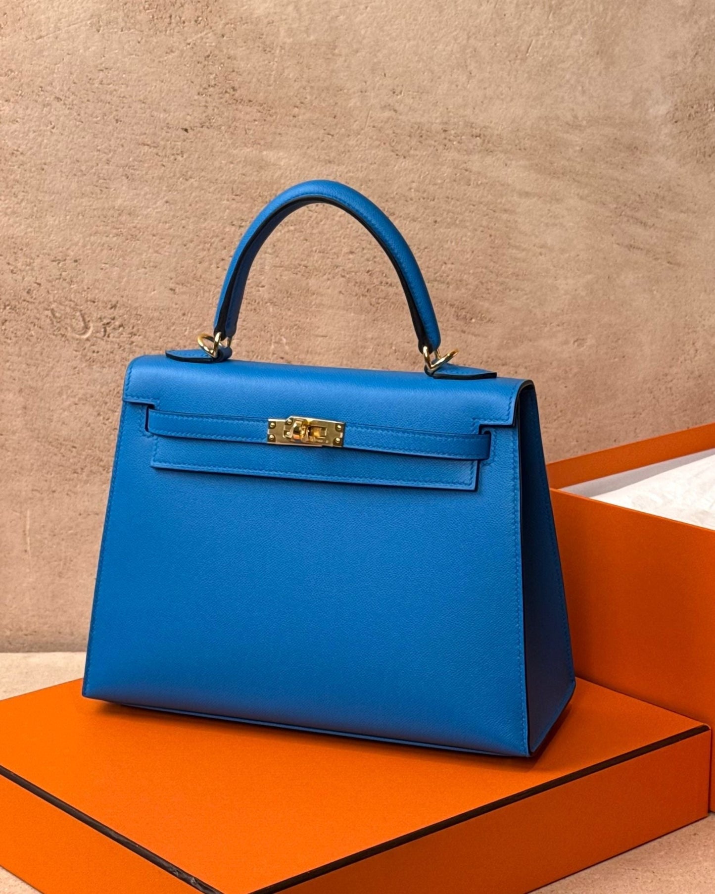 Hermès Kelly 25 - Bleu Frida Madame | Gold Hardware
