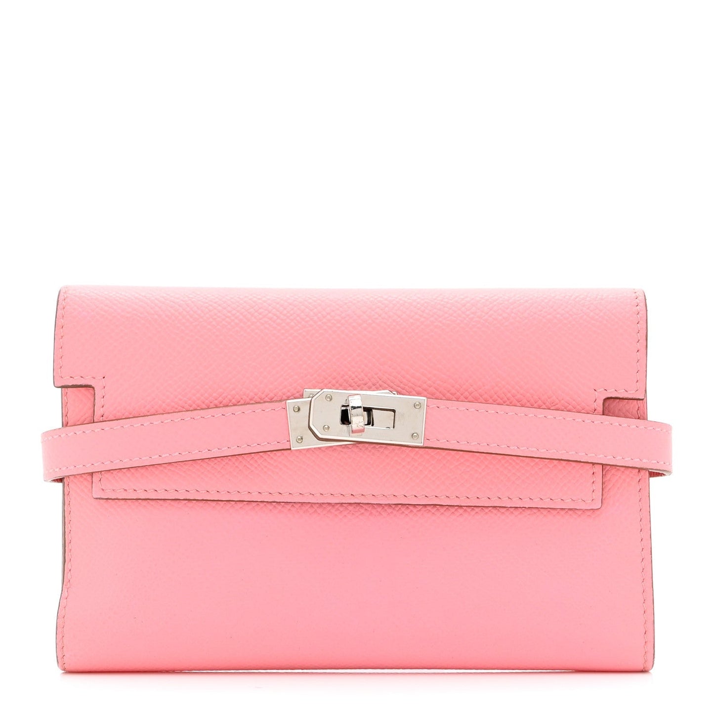 Hermes Epsom Medium Kelly Wallet Rose Confetti
