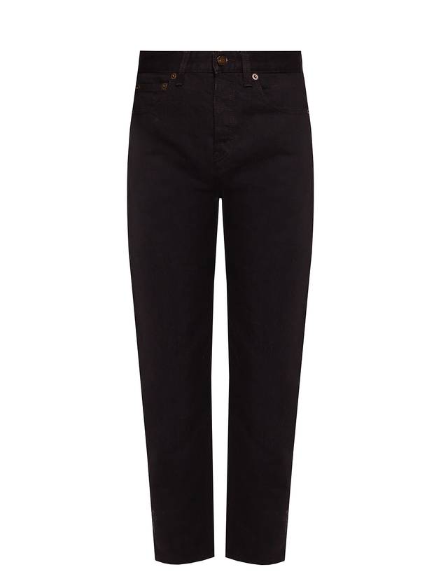 Luxury Saint Laurent Trending 2025 Women's Cotton High Waist Pants Black