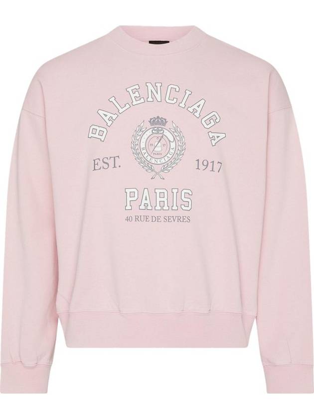 Luxury Balenciaga Trending 2026 College 1817 Sweatshirt Pink