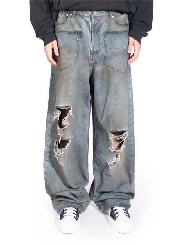 Luxury Balenciaga Trending 2026 Bootcut Wide Jean Blue