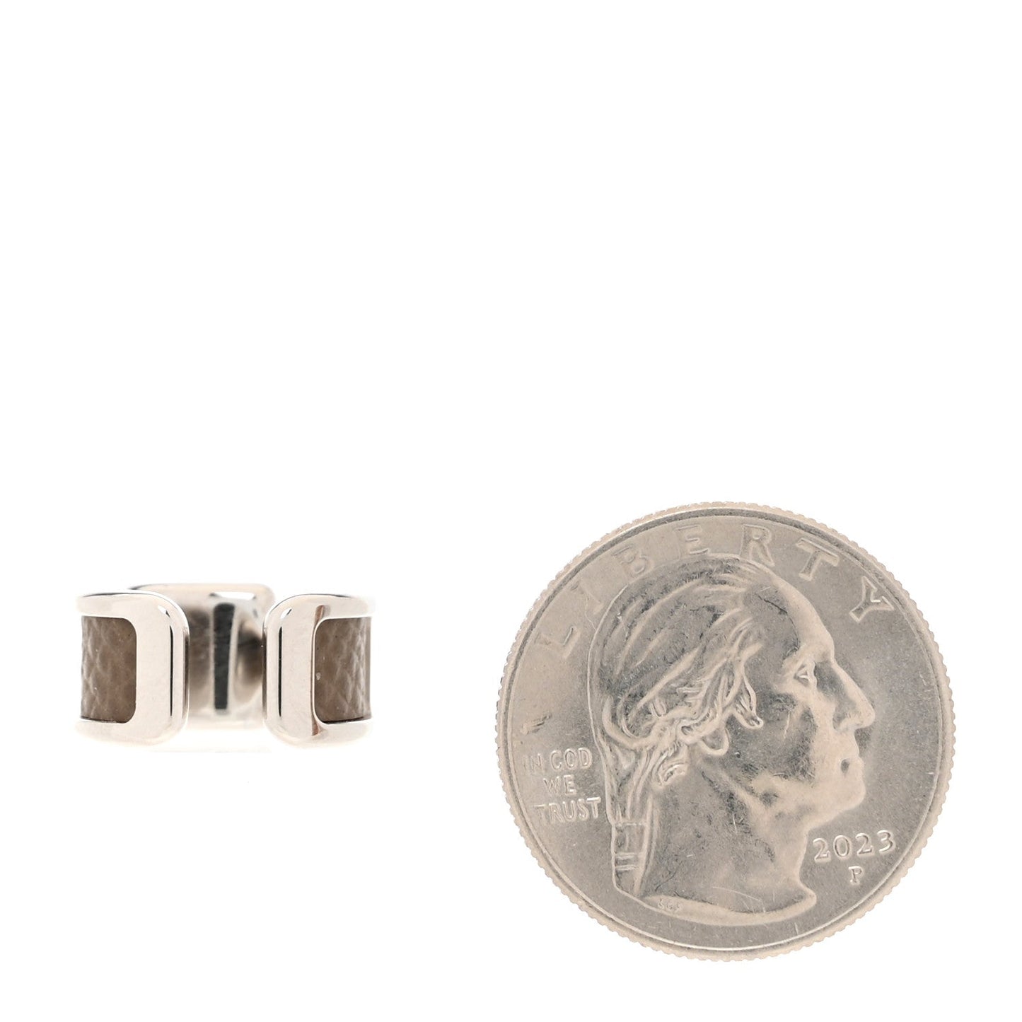 Hermes Epsom Olympe Ear Cuff Etoupe