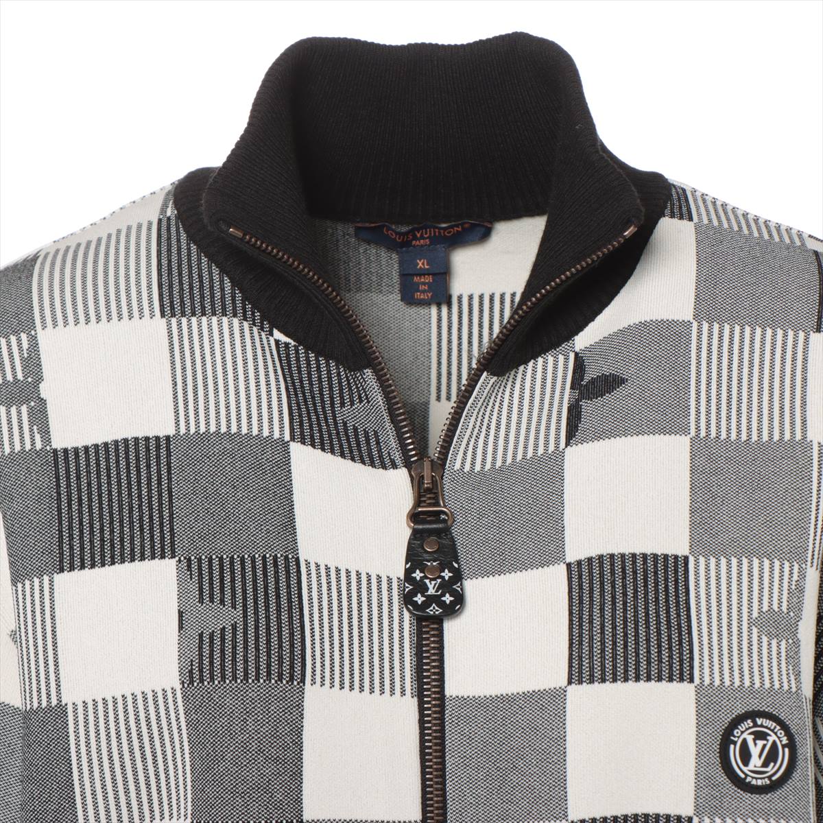 Louis Vuitton 23SS Lon x Nylon Jacket XL Grey x White Monogram Damier RW231W