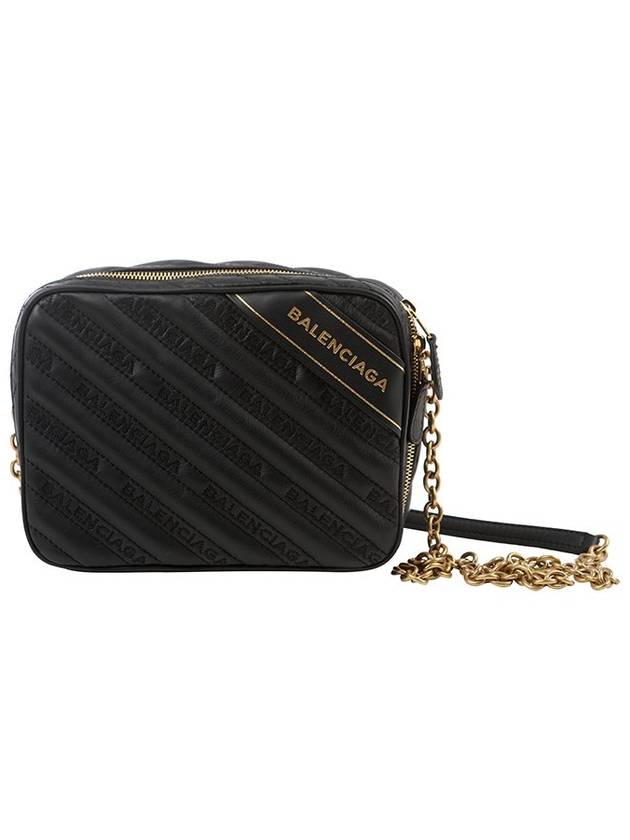 Luxury Balenciaga Trending 2026 Blanket Reporter Chain Cross Bag Black