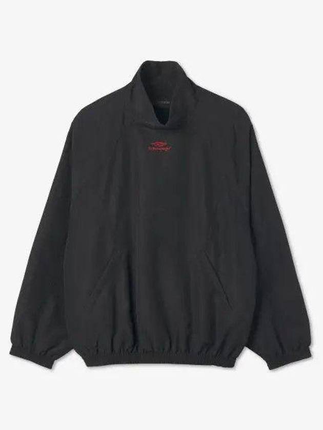 Luxury Balenciaga Trending 2026 Embroidery Logo Sports Icon Track Jacket Black