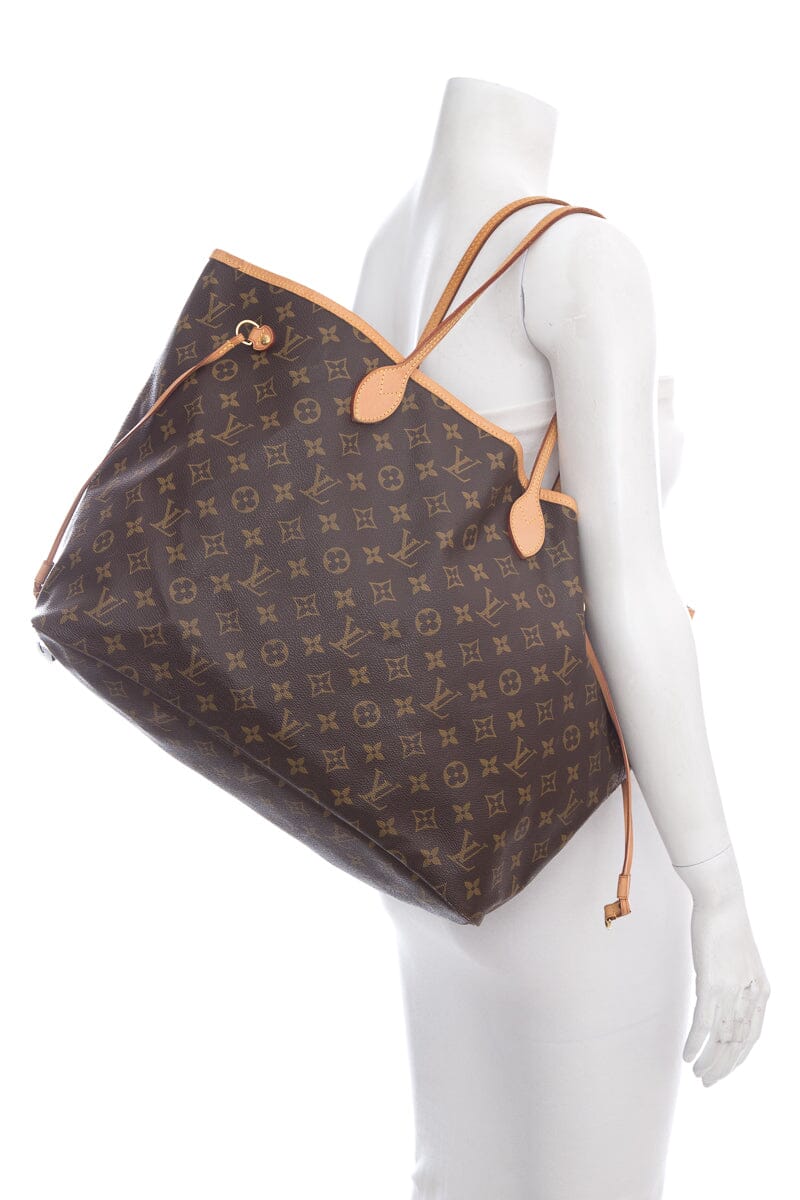 Louis Vuitton 2012 Brown Monogram Neverfull GM Tote