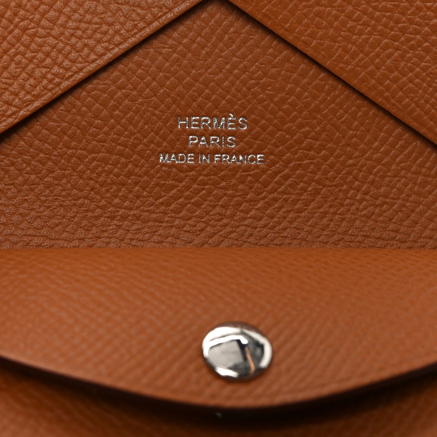 Hermes Epsom Calvi Duo Card Case Gold