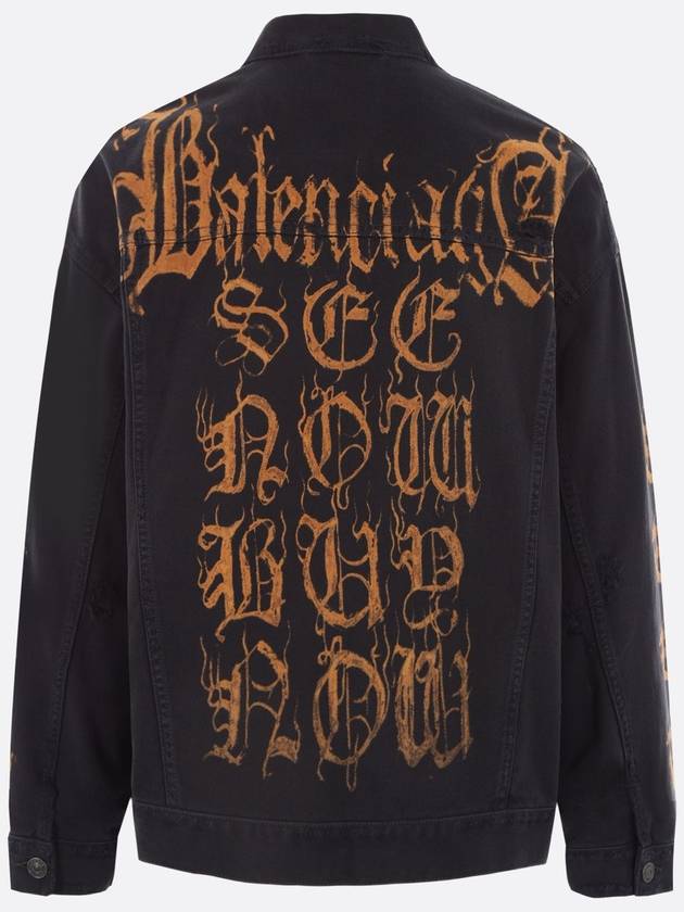 Luxury Balenciaga Trending 2026 Peach Large Fit Denim Jacket Black