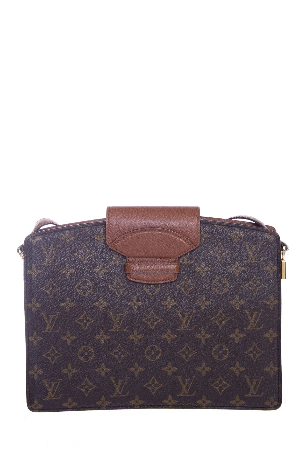 Louis Vuitton  1993 Brown Canvas Monogram Courcelles Handbag