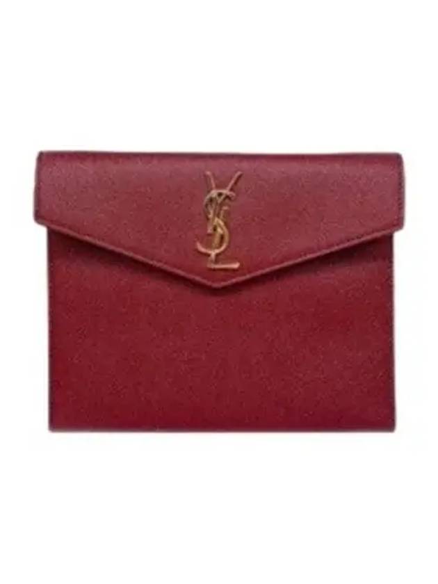Luxury Saint Laurent Trending 2025 Envelope Uptown Baby Clutch Bag Burgundy