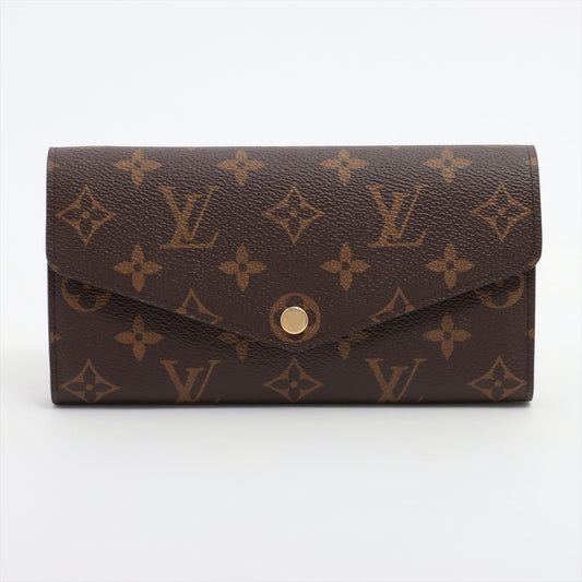 Louis Vuitton Monogram Portefolio Sarah M60531 Brown Long Wallet
