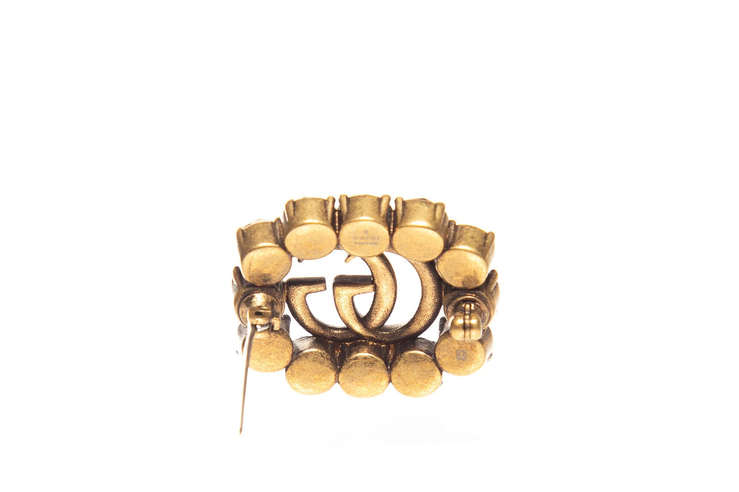 Gucci GG Red Crystal Brooch